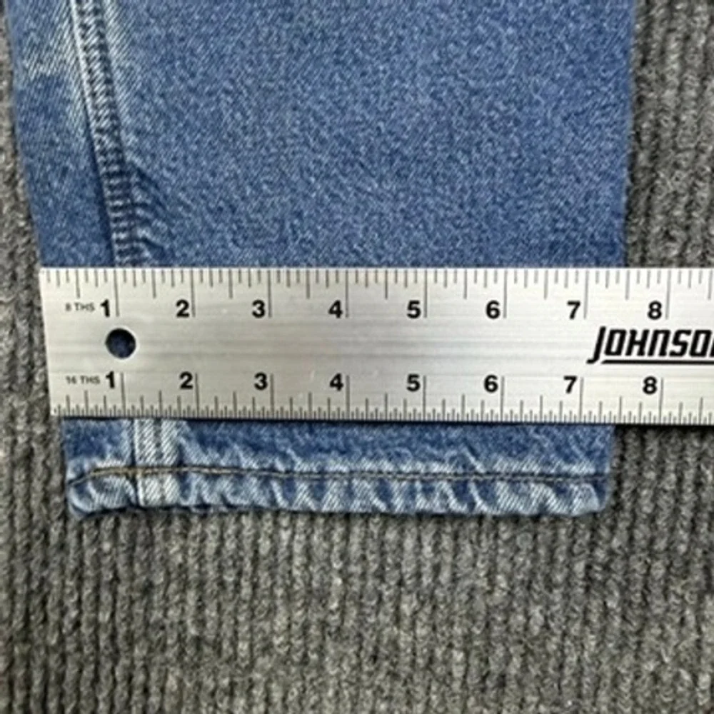 Carhartt Boys Fleece Lined Relaxed Fit Jeans Blue Denim Size 12 Regular YYB155